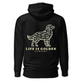 Fish Pattern Golden Hoodie — Black