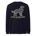Fish Pattern Golden Long-Sleeve — Navy
