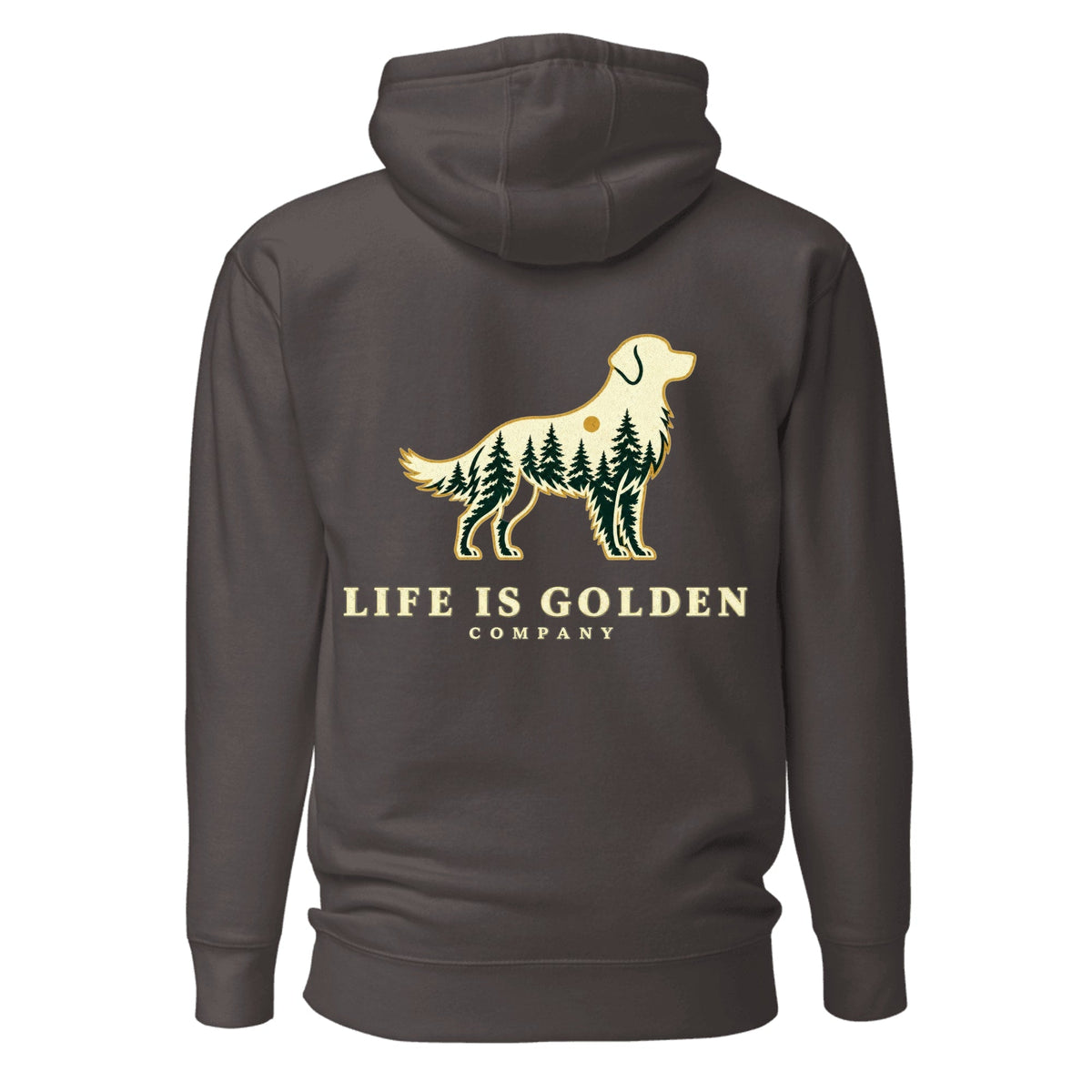 Forest Golden Hoodie — Charcoal Heather