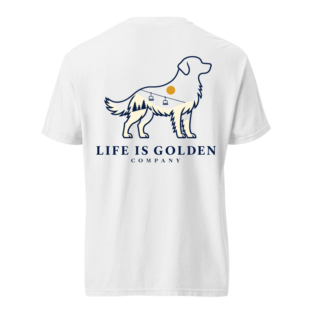Mountain Golden Heavyweight Tee — White