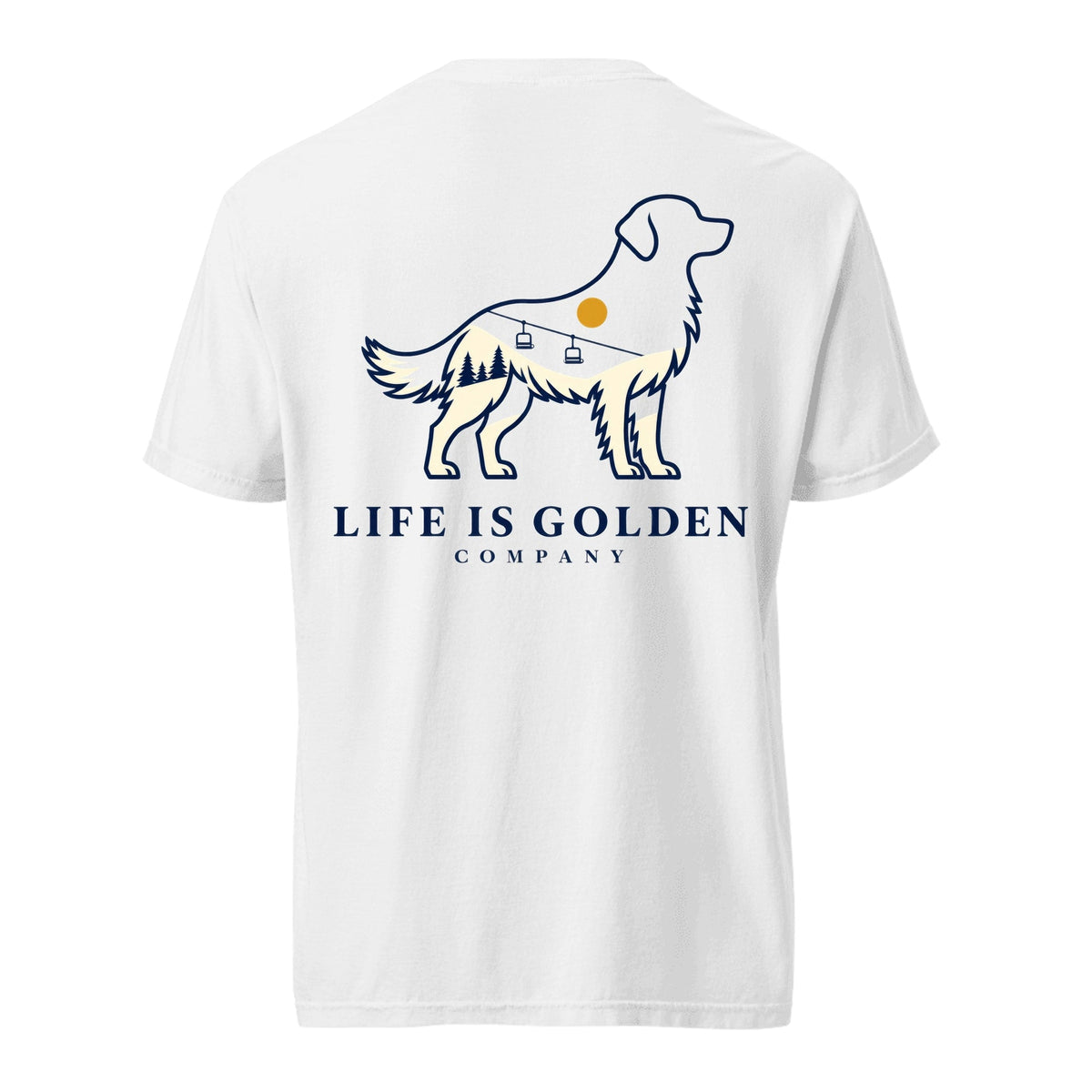 Mountain Golden Heavyweight Tee — White