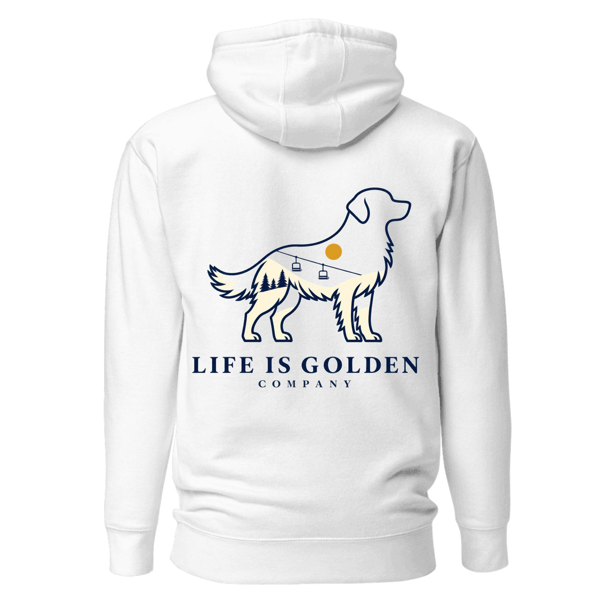 Mountain Golden Hoodie — White