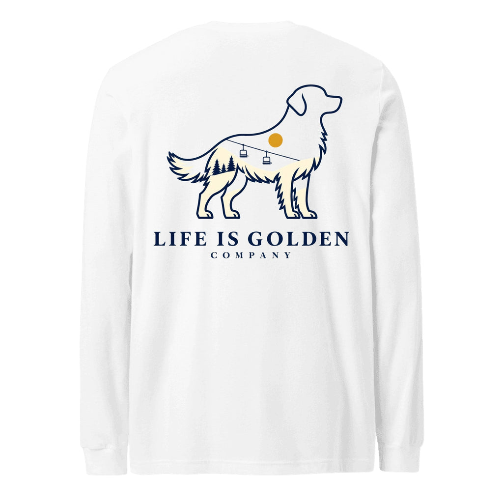 Mountain Golden Long-Sleeve — White