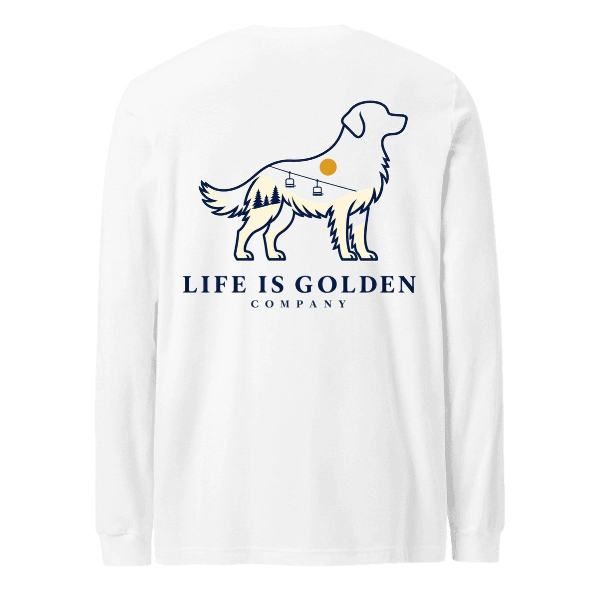 Mountain Golden Long-Sleeve — White