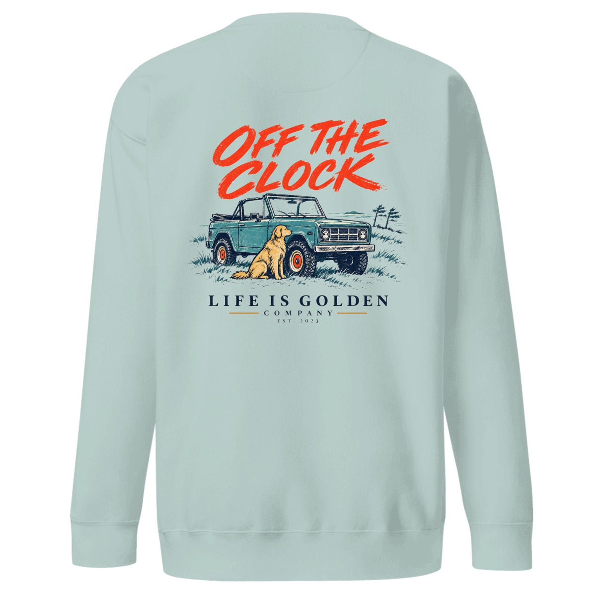 Off the Clock Crewneck — Agave