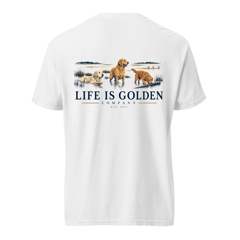 Salt Marsh Trio Heavyweight Tee — White