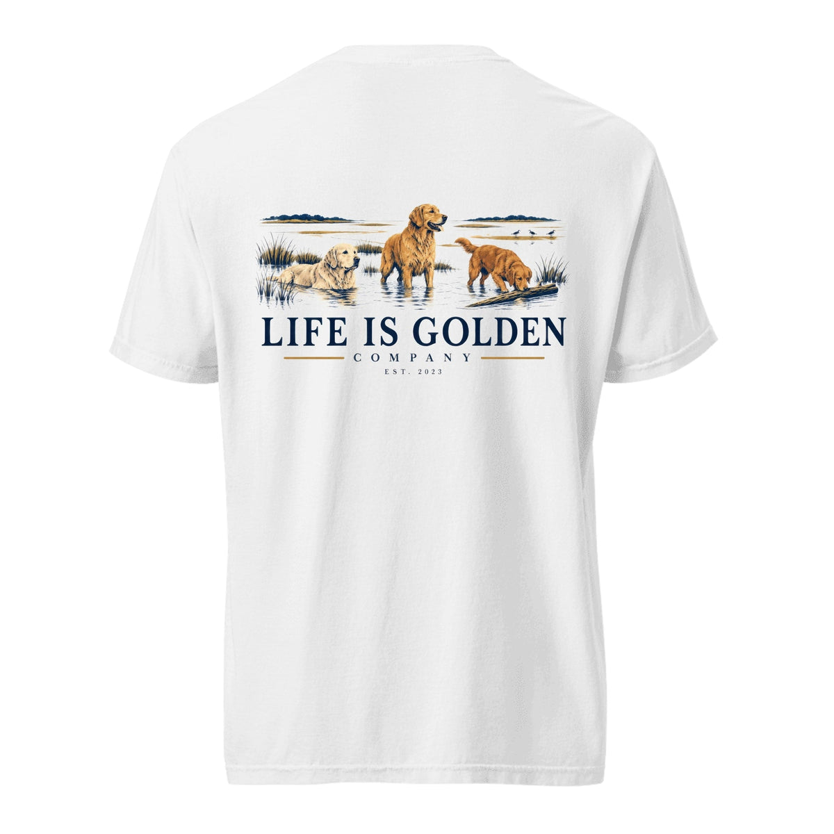 Salt Marsh Trio Heavyweight Tee — White