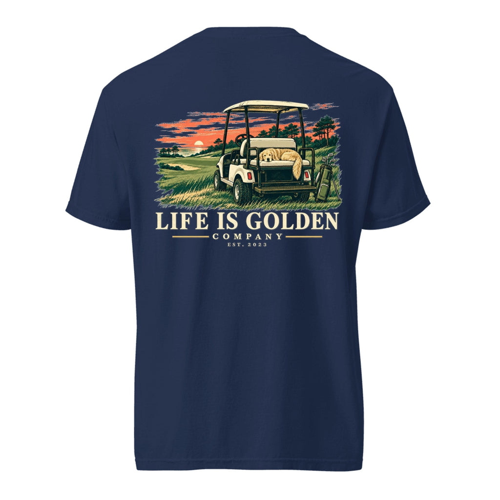 Sunset Cart Nap Heavyweight Tee — True Navy