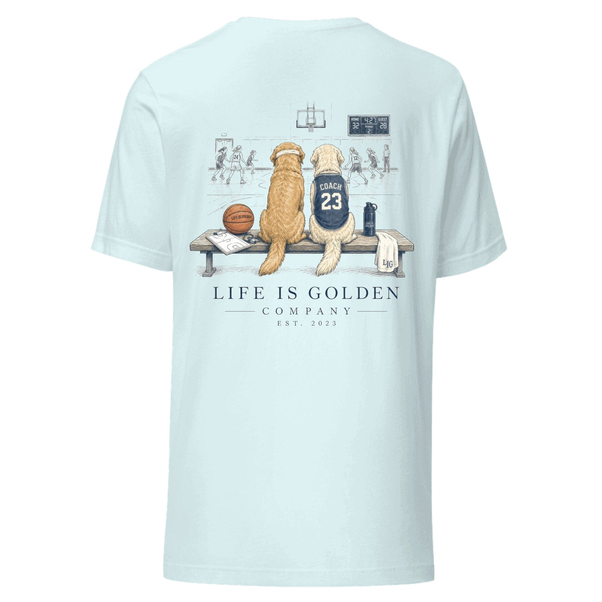 The Bench Boss Tee — Heather Ice Blue