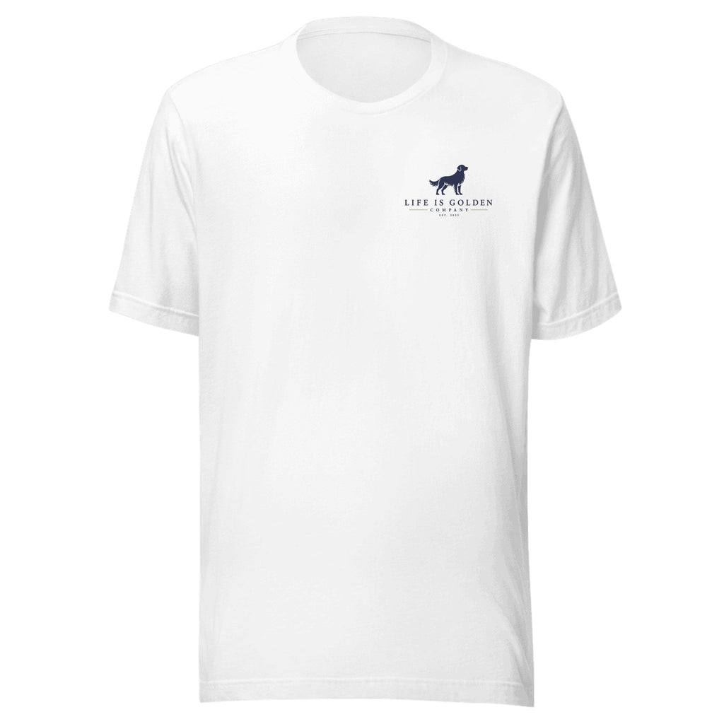 The Bench Boss Tee — White (front)