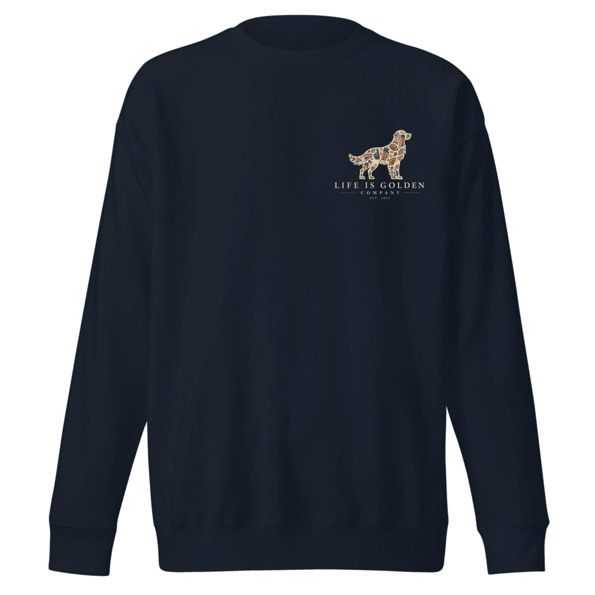The Tailgate Crewneck — Navy Blazer (front)
