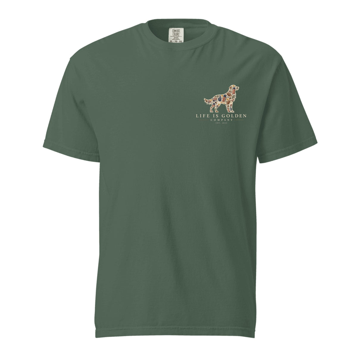The Tailgate Heavyweight Tee — Blue Spruce (front)