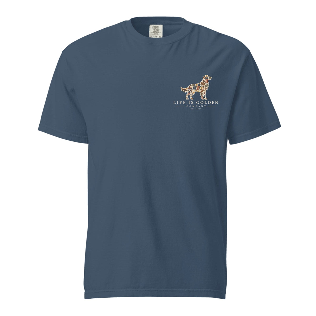 The Tailgate Heavyweight Tee — Midnight (front)