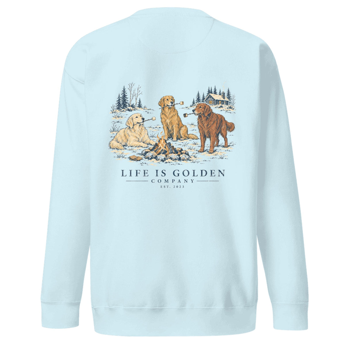 Toasted Goldens Crewneck — Sky Blue