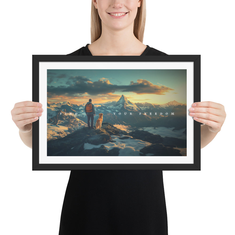 Golden Summit Framed Print