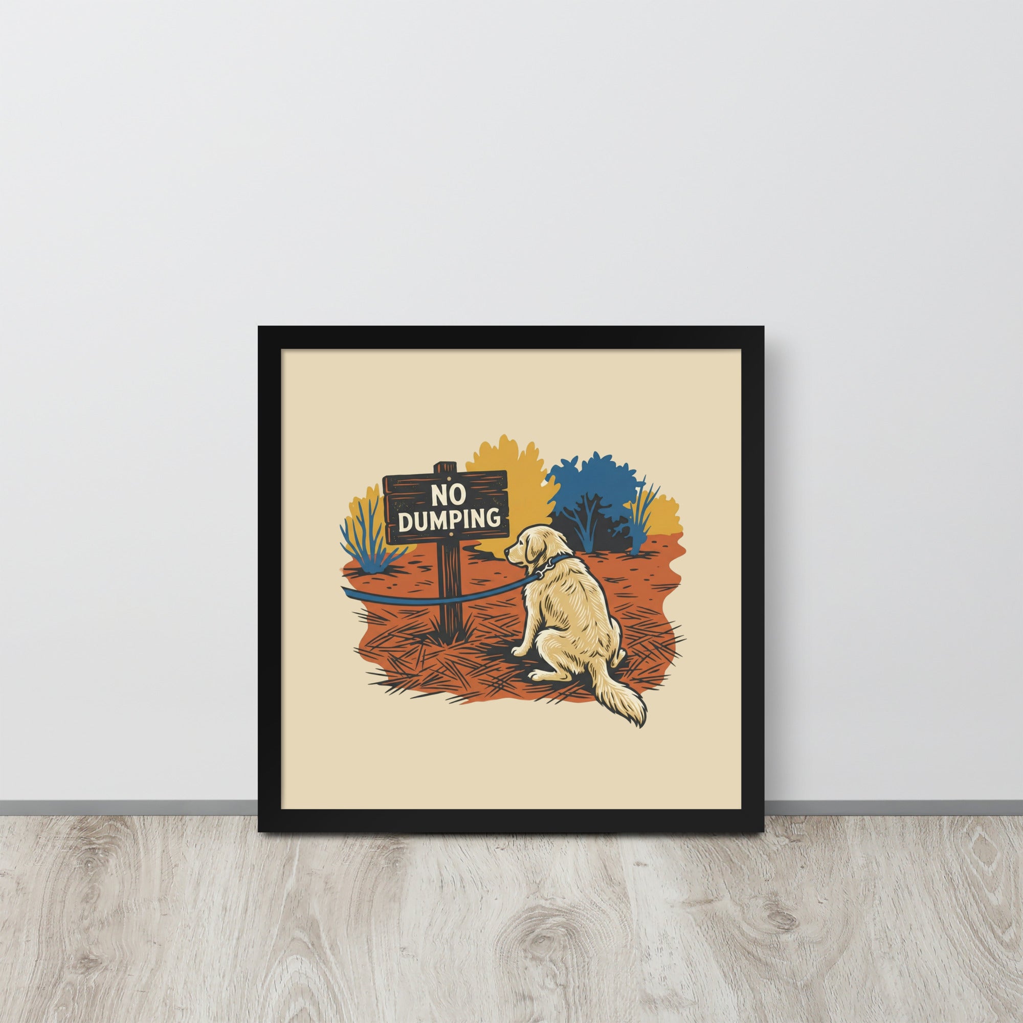 No Dumping Framed poster