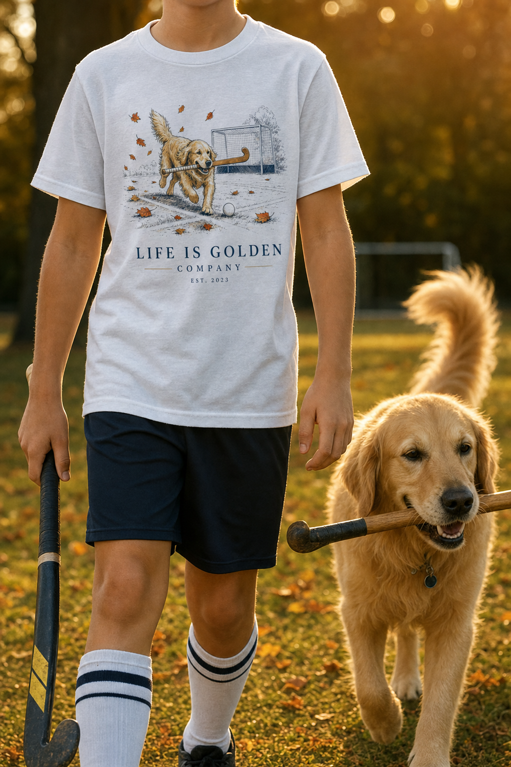 The Field Hockey Youth Tee — lifestyle