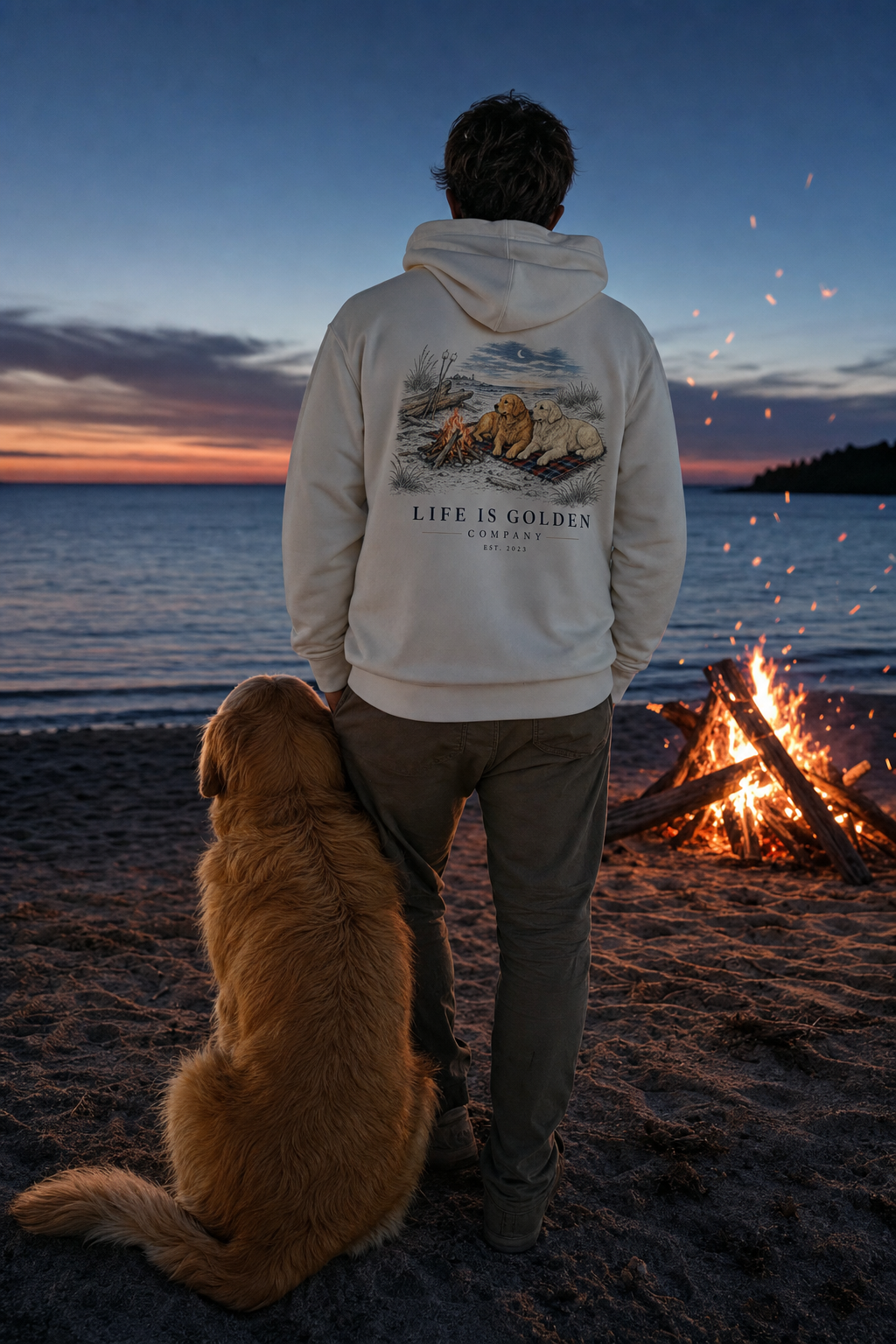 The Last Bonfire Hoodie — lifestyle