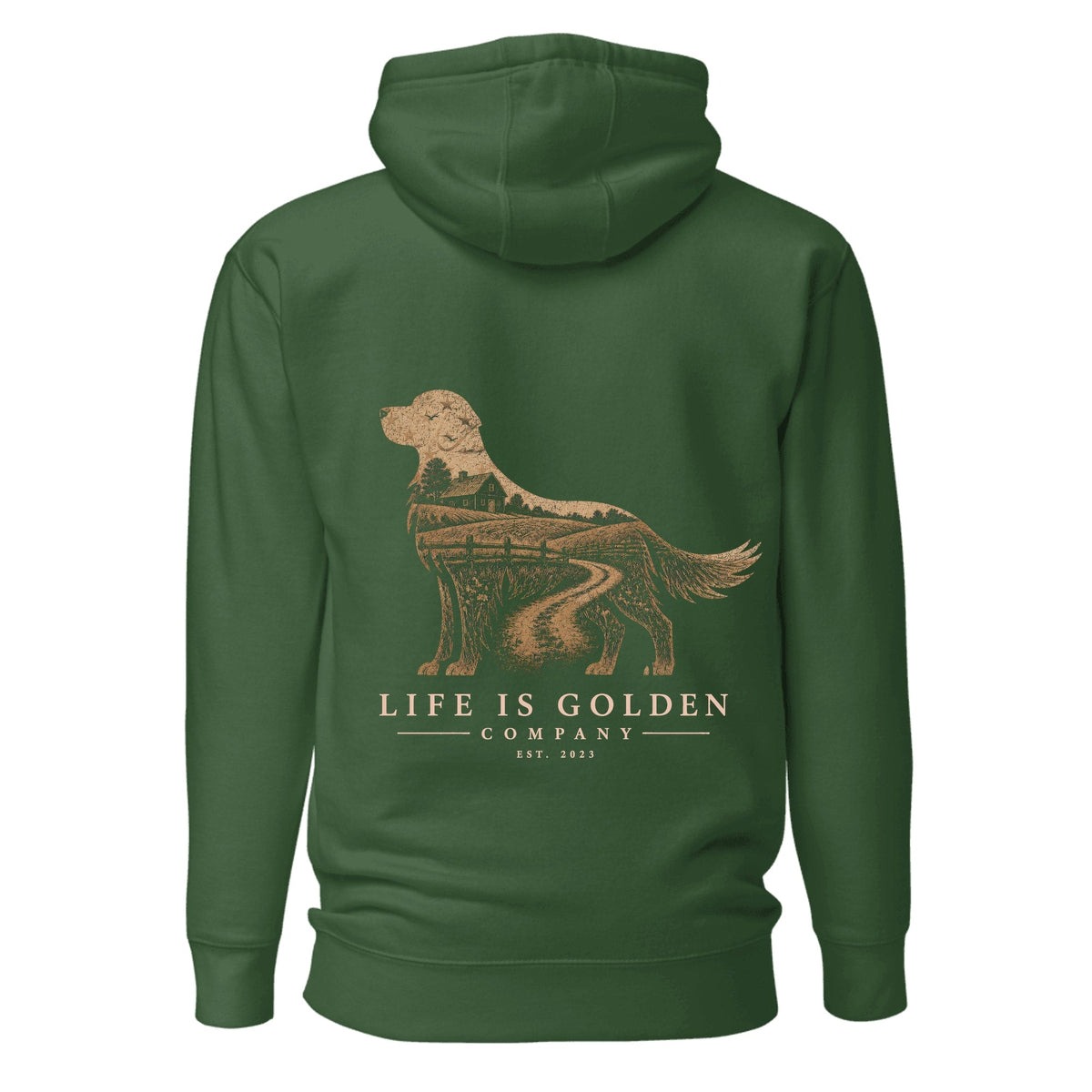 The Homestead Golden Hoodie — Forest Green