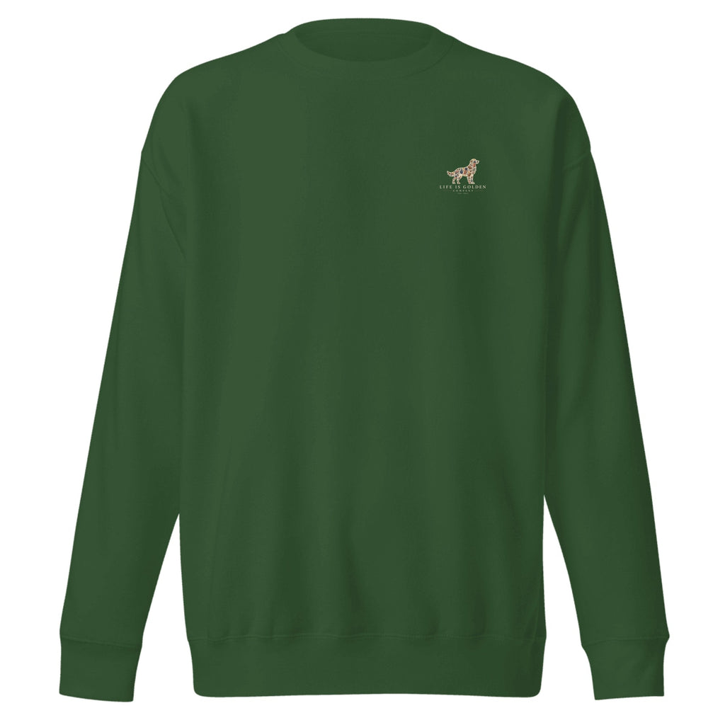 The Tailgate Crewneck — Forest Green (front)