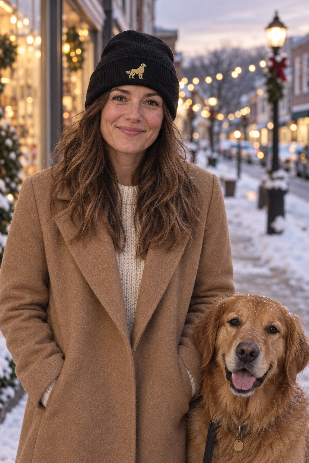Golden Cuffed Beanie — main street