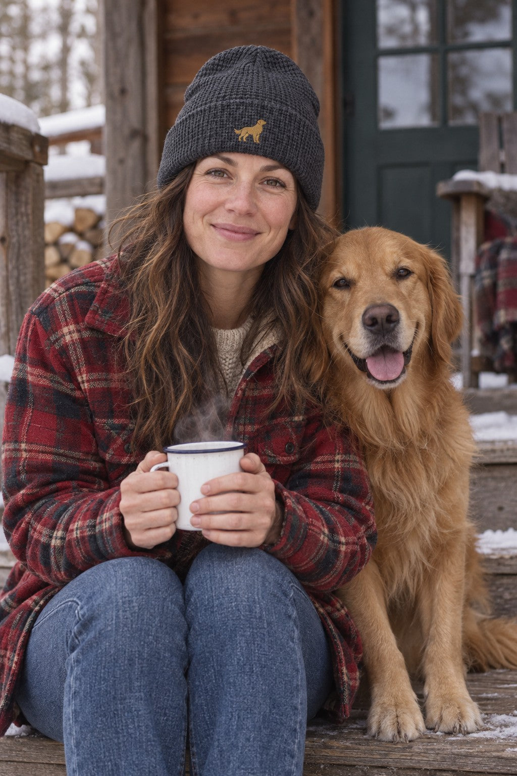 Golden Waffle Beanie — cabin steps