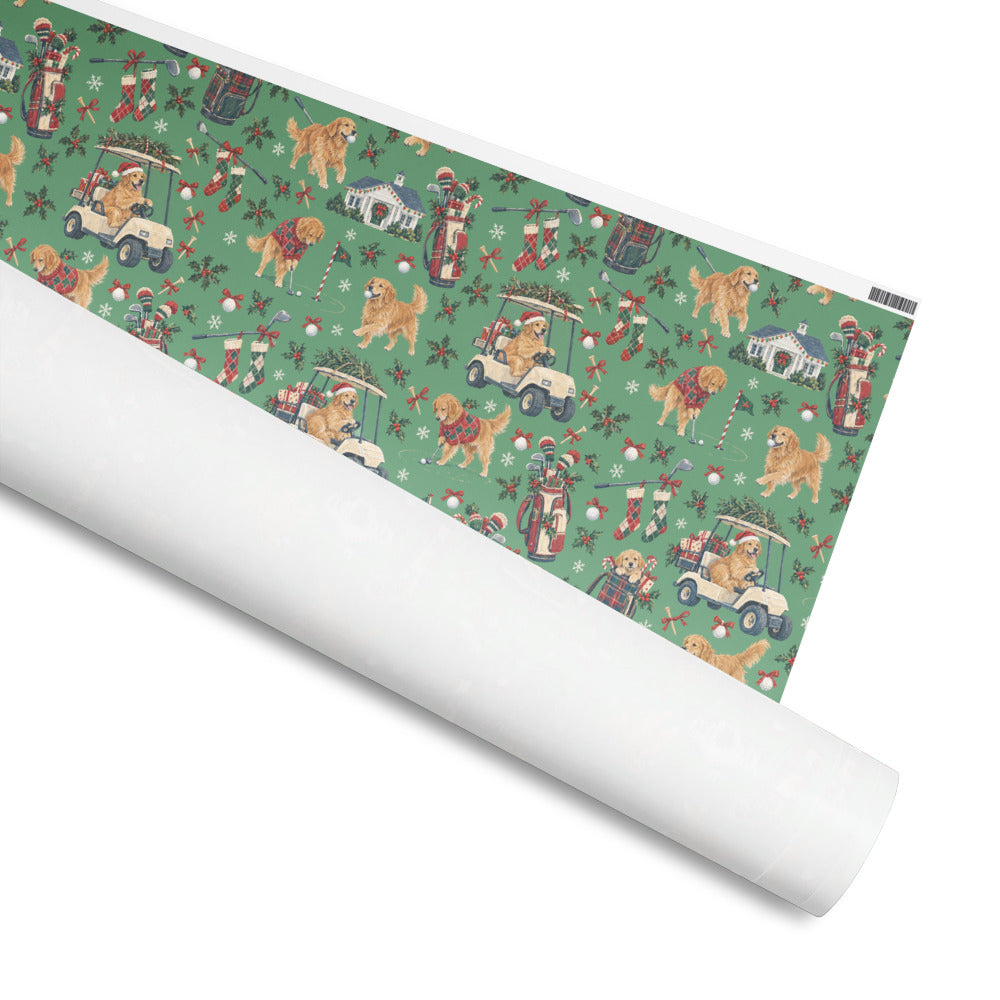 Holiday Rounds Wrapping Paper — rolled, printed side out