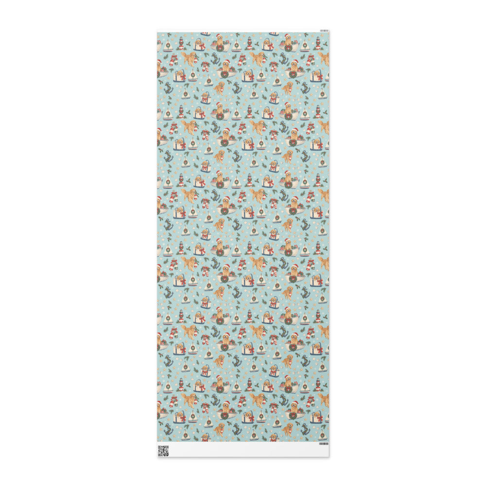 Holiday Harbor Wrapping Paper — the full 6 ft roll