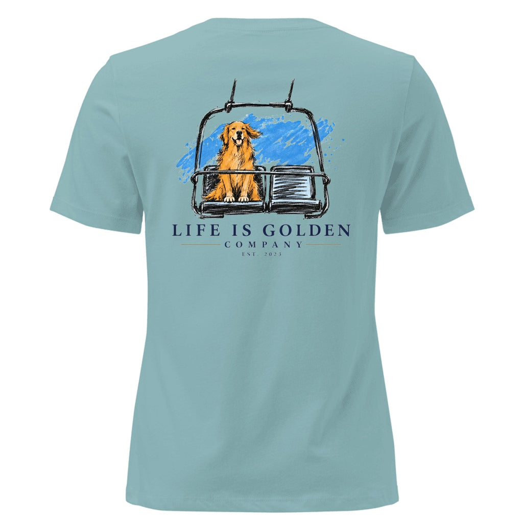 One More Lap Women's Relaxed Tee — Heather Blue Lagoon