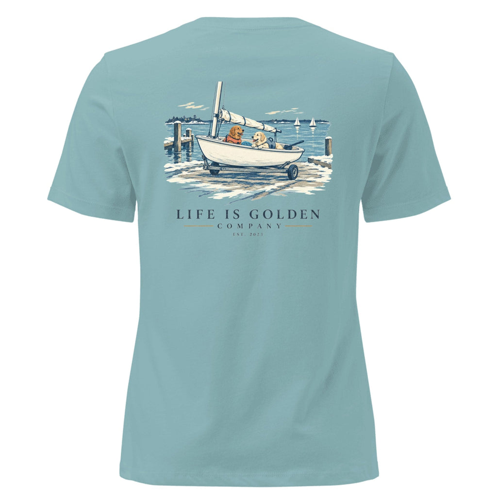 Frostbite Fleet Women's Relaxed Tee — Heather Blue Lagoon