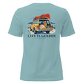 Wagon Weekend Women's Relaxed Tee — Heather Blue Lagoon