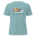Benchwarmers Women's Relaxed Tee — Heather Blue Lagoon