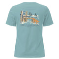 The Wax Bench Women's Relaxed Tee — Heather Blue Lagoon