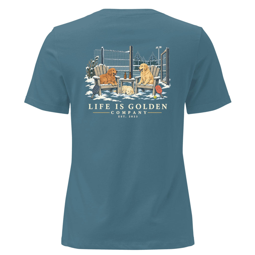 After Paddle Women's Relaxed Tee — Heather Deep Teal