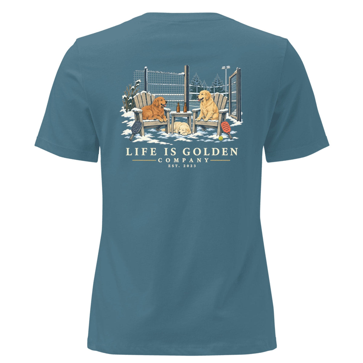 After Paddle Women's Relaxed Tee — Heather Deep Teal