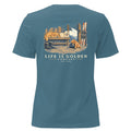 Last Run, Boots Off Women's Relaxed Tee — Heather Deep Teal