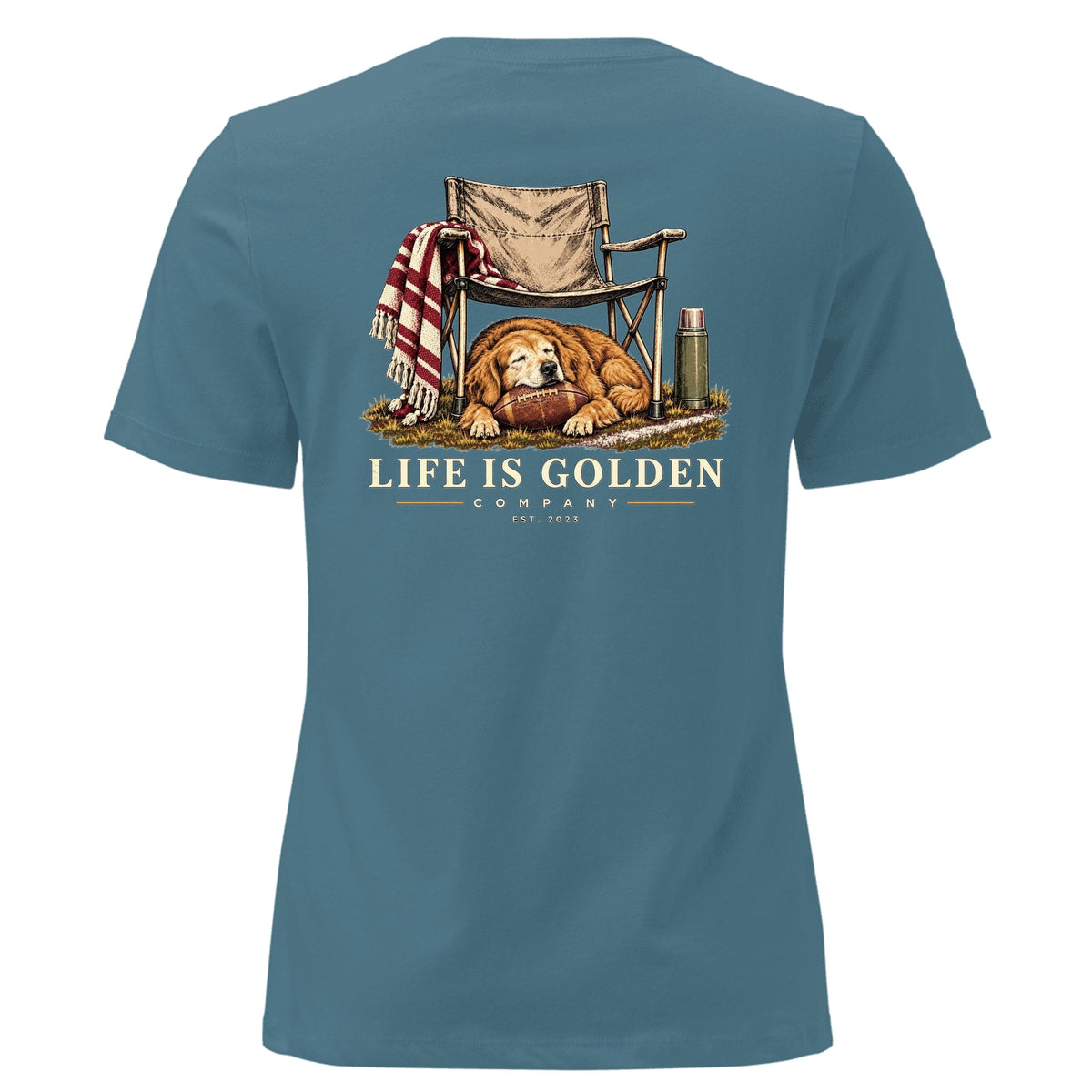 Camp Chair Companion Women's Relaxed Tee — Heather Deep Teal