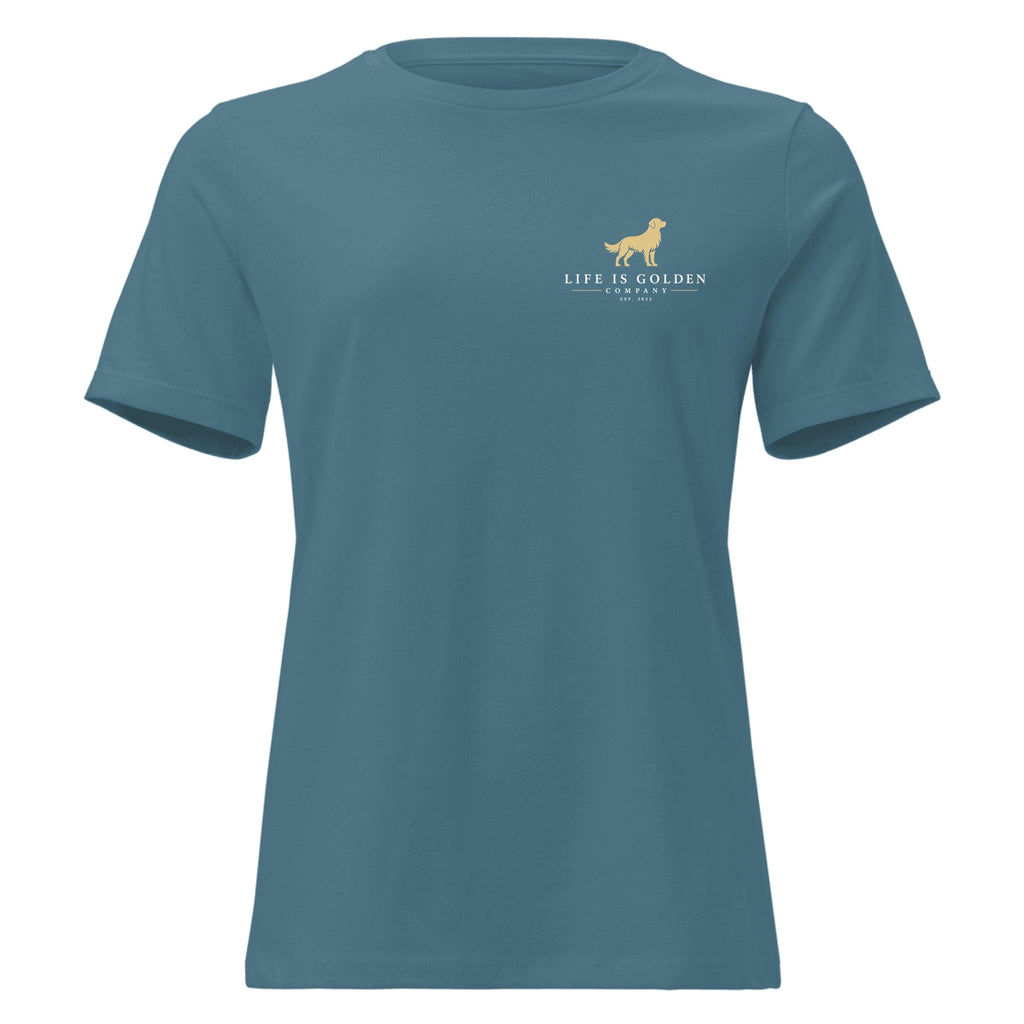 Parade Captain Women's Relaxed Tee — Heather Deep Teal (front)