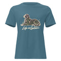 Wildflower Golden Women's Relaxed Tee — Heather Deep Teal