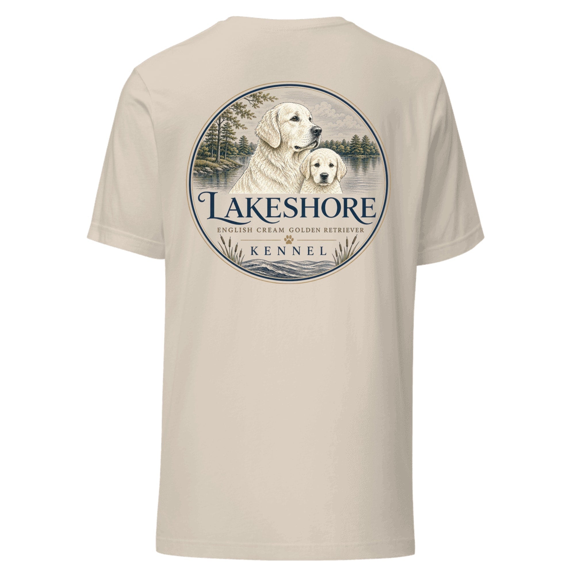 Lakeshore Tee — Heather Dust (back)