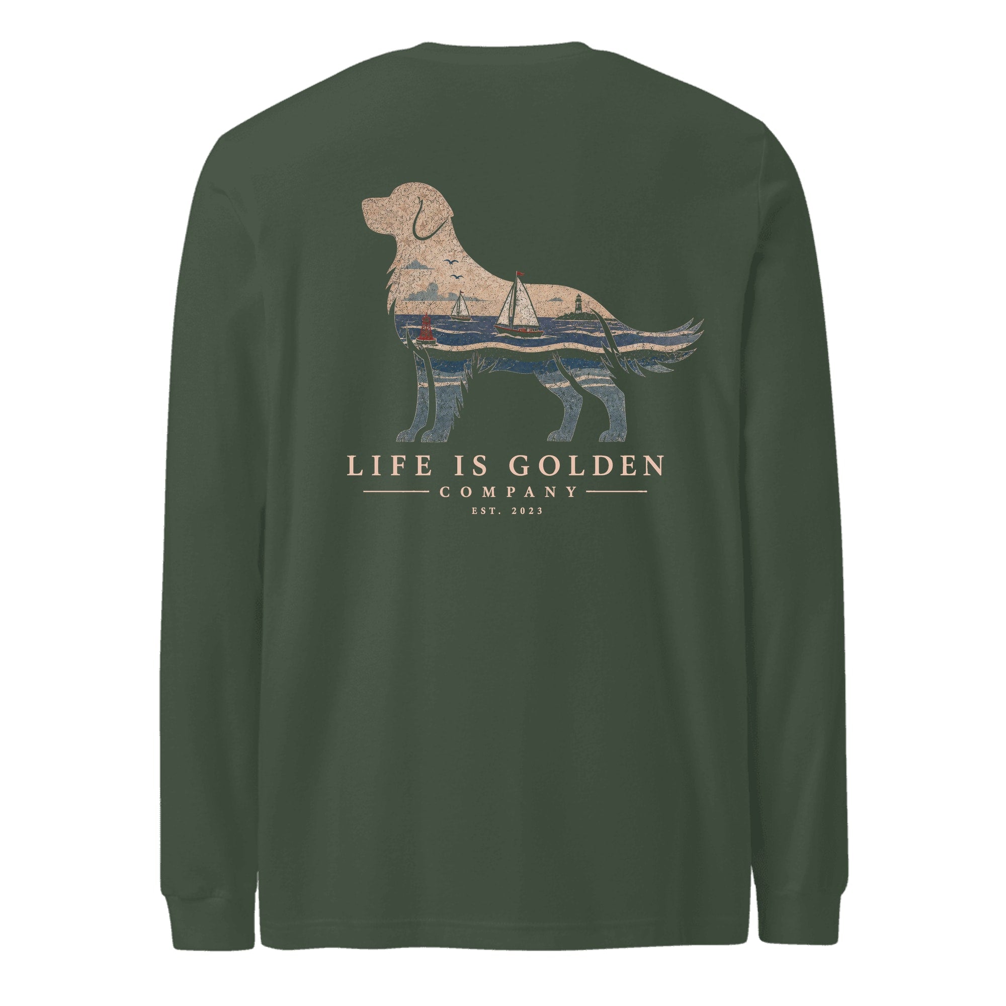 The Harborside Golden Long Sleeve — Heather Forest