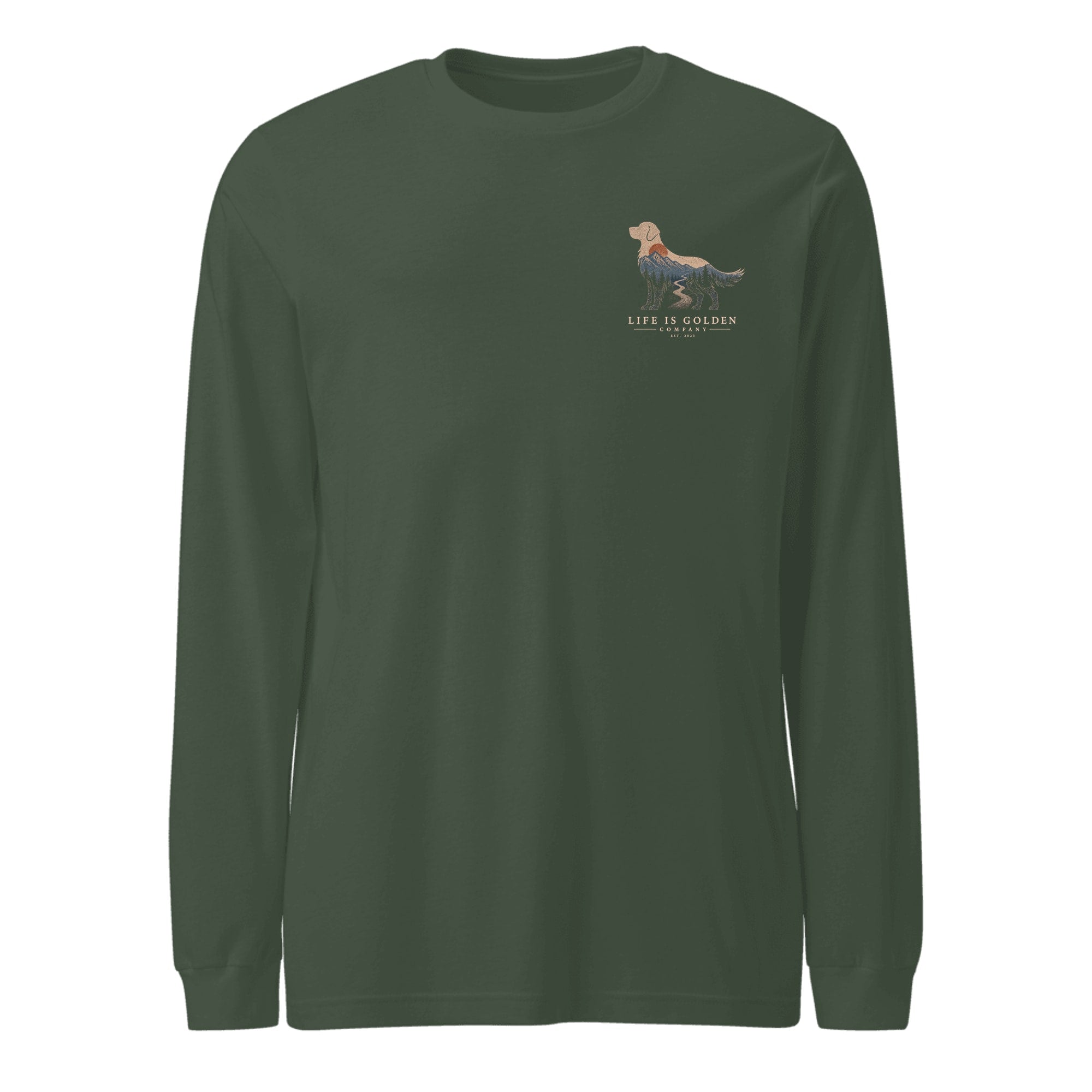 The High Country Golden Long Sleeve — Heather Forest (front)