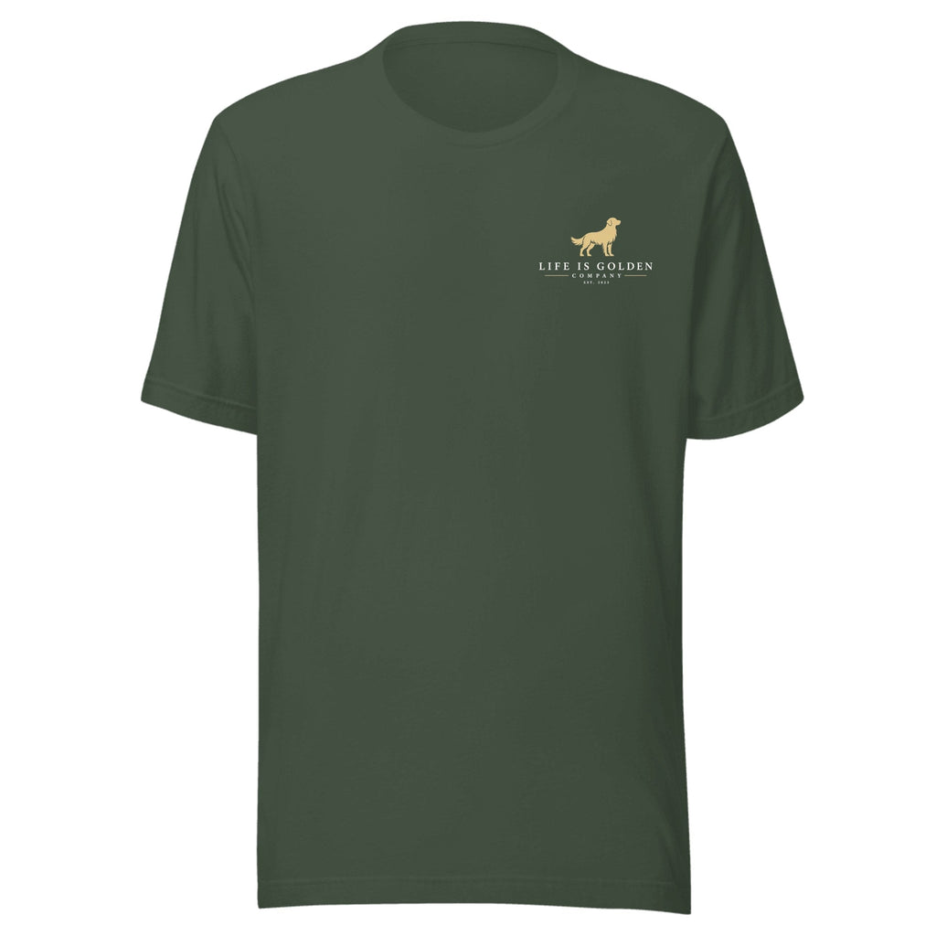 The Trailhead Copilot Tee — Heather Forest (front)