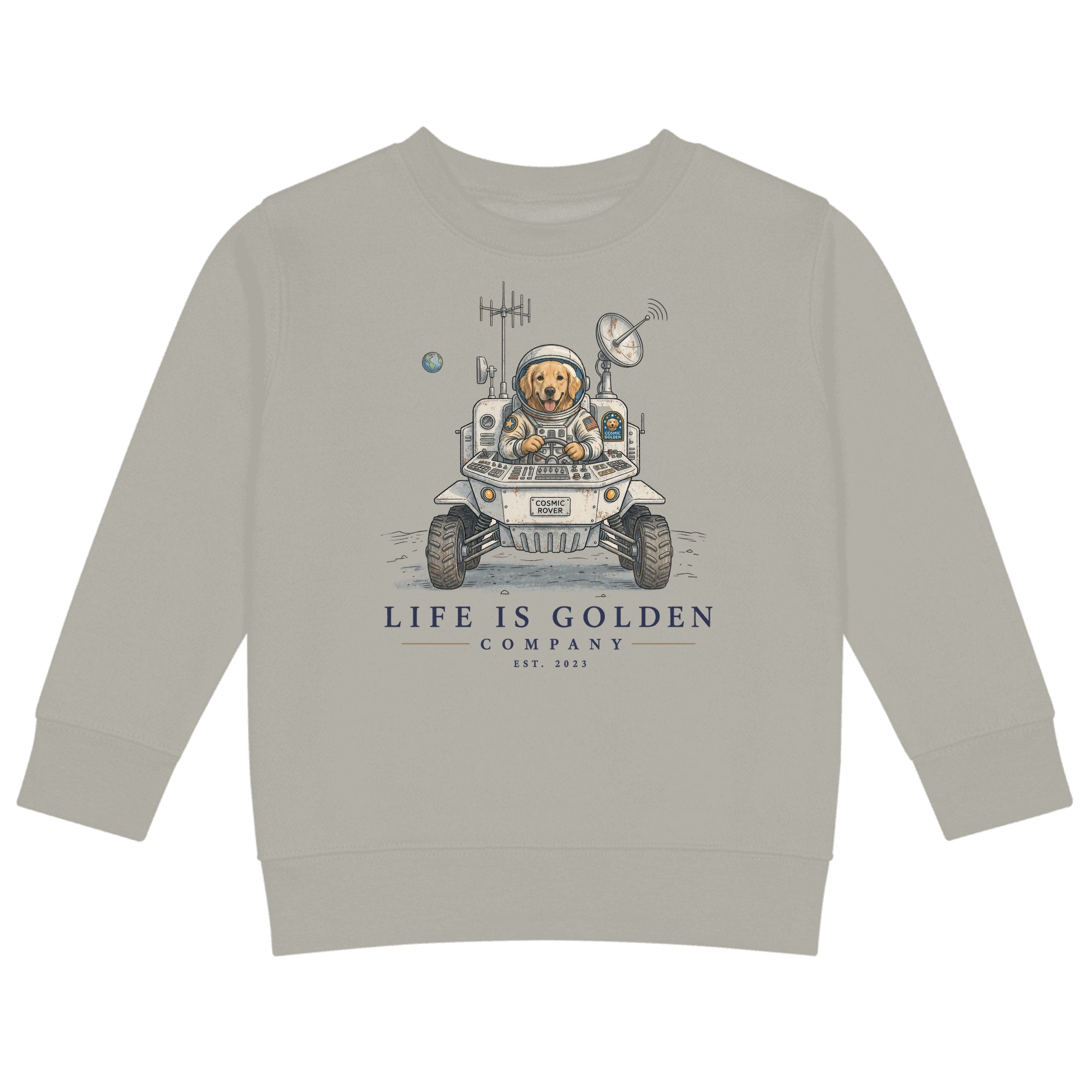 The Cosmic Rover Kids Crewneck — Heather