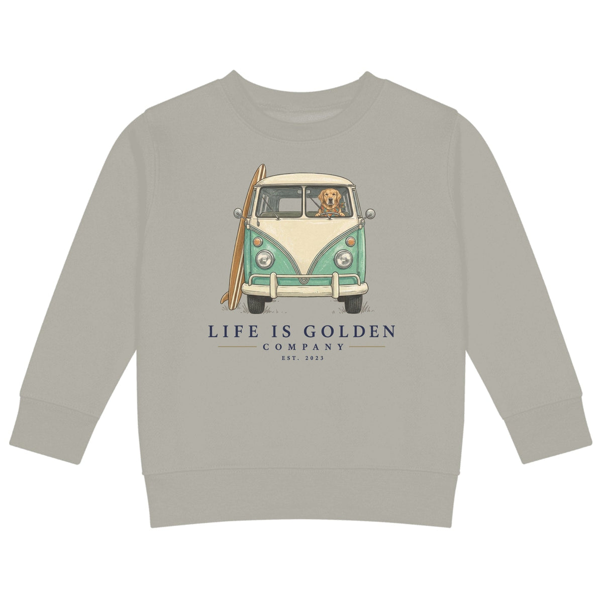 The Board Rider Kids Crewneck — Heather