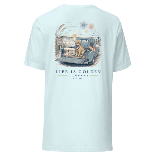 The Tailgate Patriot Tee — Heather Ice Blue