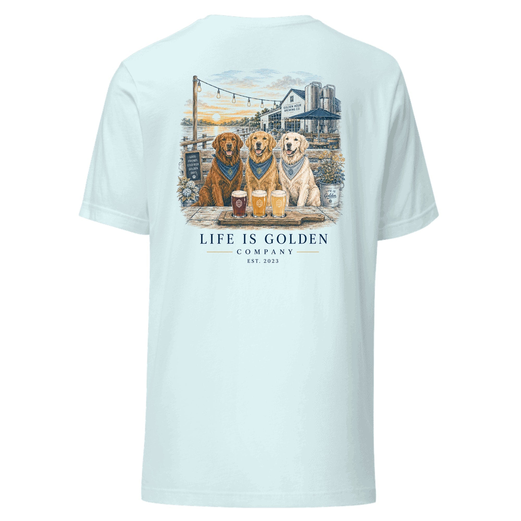 The Flight Night Tee — Heather Ice Blue