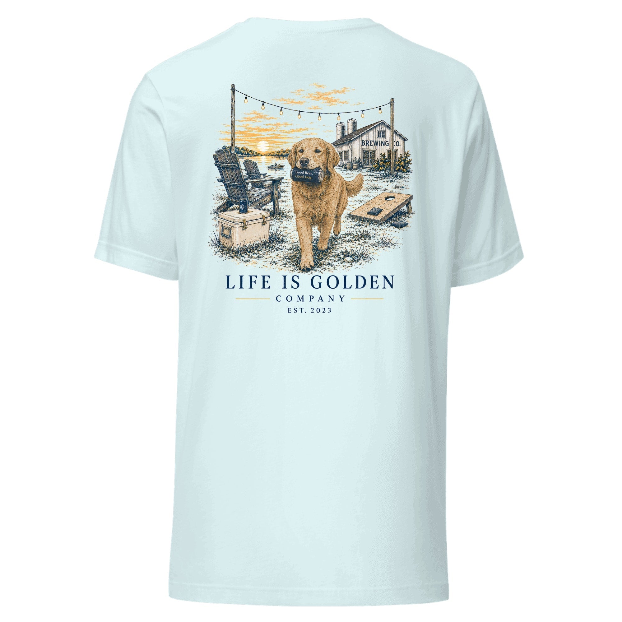 Brewmaster Tee — Heather Ice Blue
