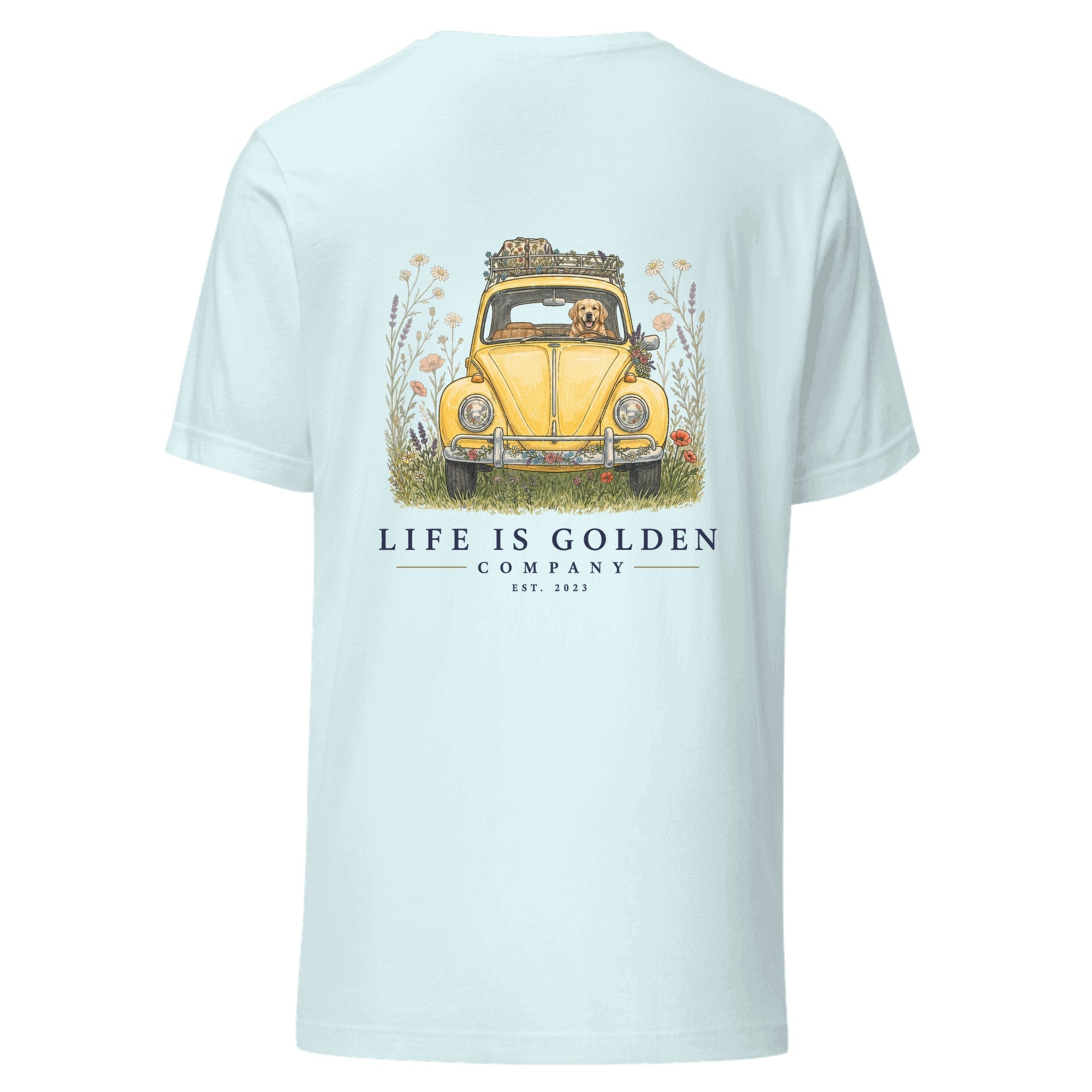 The Wildflower Detour Tee — Heather Ice Blue