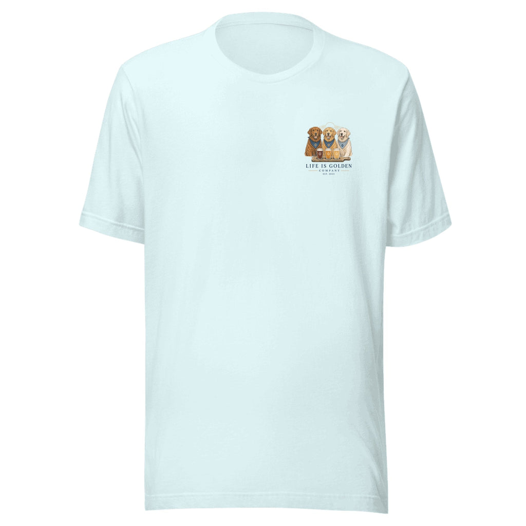 The Flight Night Tee — Heather Ice Blue (front)
